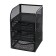 Chancellery trifles stand Calligrata, 4 compartments, mesh, metal, black