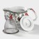A set for the tea ceremony Ceramic "Flowering", 5 items: 4 PIALA 30 ml, kettle 200 ml