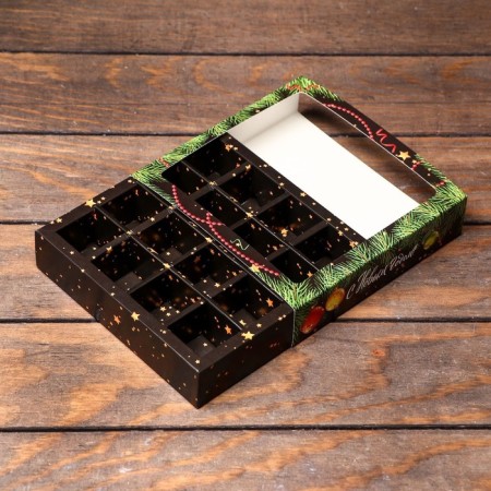 Packaging for sweets 16 pcs "New Year's branches", 17.7 x 17.7 x 3.8 cm-6