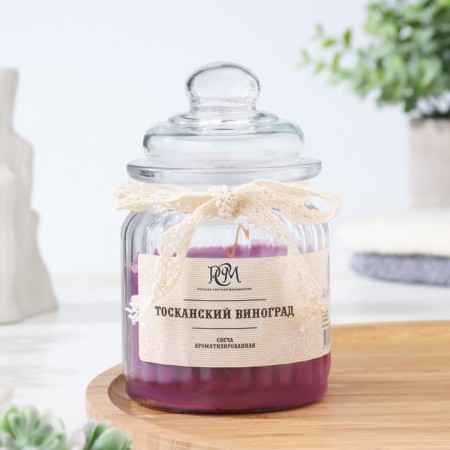 Candle in the bank flavored "Tuscan grapes" 180g, burning time 45h