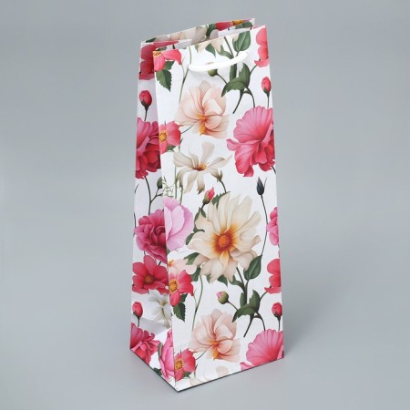 Gift package for a bottle, packaging, "flowers", 36 x 13 x 10 cm-5
