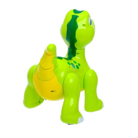 Robot Dinosaur "Smart pet" Zhory, programmable, on the control panel, interactive: sound, light, batteries, in Russian-2