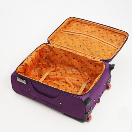Small 24 suitcase "on lightning, code castle, with extension, purple color-8