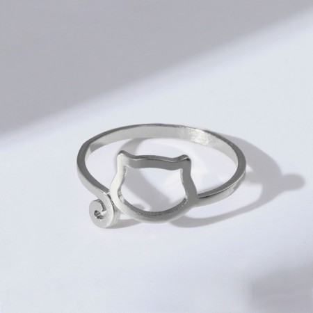 Ring "cat" line, color silver, dimensionless-1