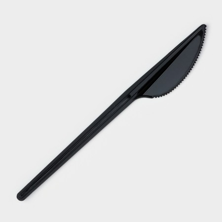 A plastic disposable “Standard” plastic knife, 16.5 cm, black color, set 12 pcs-2