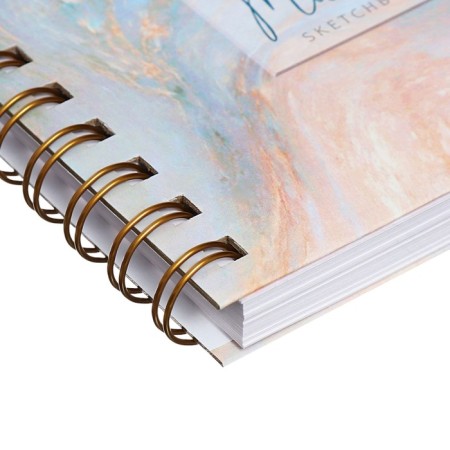 A6 sketchbook, 80 sheets on the crest on the short side of "marble", solid cover, block 100 g/m²-2