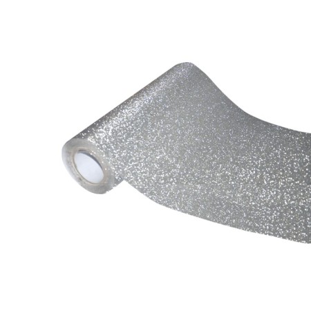 Film self -adhesive color dyvente, 0.45 x 1 m, 100 μm, silver with sparkles-1