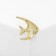 Brooch "Fish" Scalary, white color in gold