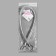 Handle for bag, 55 cm, silver color