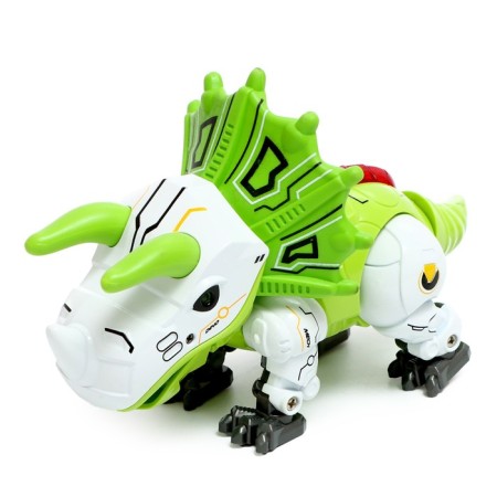 The Dinobot robot reacts to touch, light and sound effects, metal, green color-1