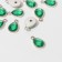 Suspension "drop" rifle 2.1 × 1.4 × 0.4 cm, (set 10 pcs.), Green color in gold