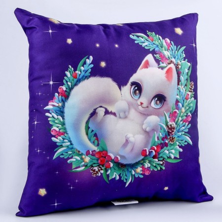 New Year's pillow Square "kitten", for the New Year-3
