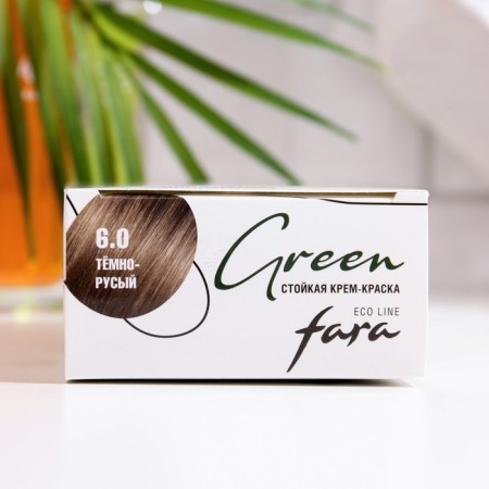 Hair dye fara eco line Green 6.0 dark cornflower, 125 g-3