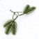 Decor "spruce spray", set of 10 pcs., Size 1 pc. - 8 × 8 × 2 cm