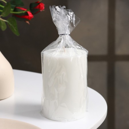 Candle-cylinder smooth, 7x10.5 cm, white, 18 hours-2