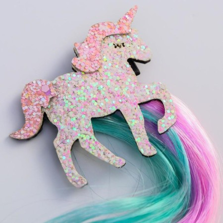 Hair strand on a clock "Unicorn" 40 cm