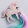 Hair strand on a clock "Unicorn" 40 cm