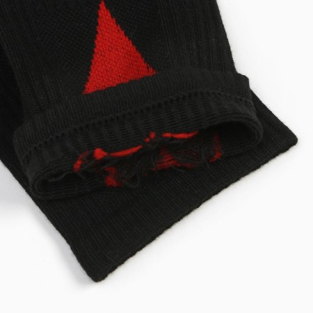 Women's socks, black color/red heart, size 23-25-2