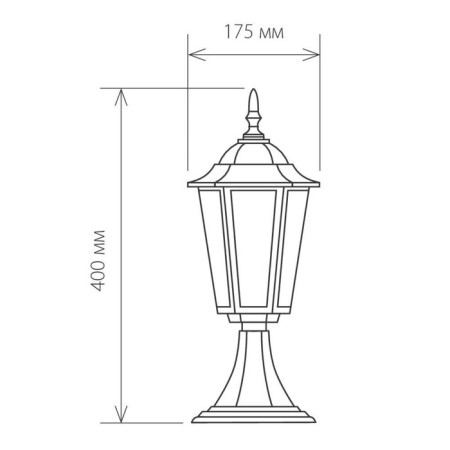Elektrostandard lamp, 100 watts, E27, IP44, on the basis of 1004S black gold-3
