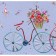 Turnowsky postcard "Two bicycles", 16.7x11.8 cm