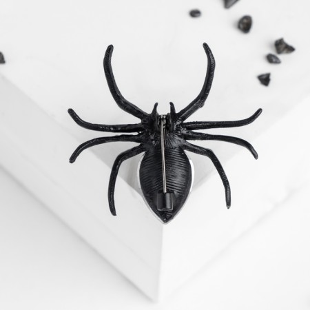 Brooch "Spider", the color of black-violet-2