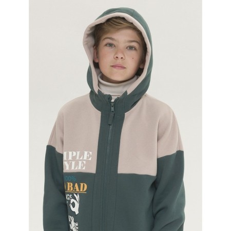 Sweatshirt for boys, height 116 cm, green color-5