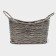 Kashpo wicker "Lucius" 31.5x17.5x15 cm, basket, color gray