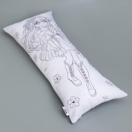 Pillowcase for coloring "Girl in flowers", 30 x 70 cm-7