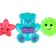 Stretching to a stroller/crib "Funny animals", 3 toys, crumb I