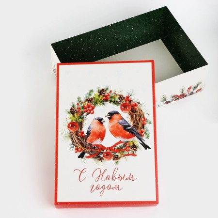 Folding box "Bullfinchi", 30 x 20 x 9 cm, new year-3