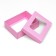 The box is folding, the lid is, with a window, pink, 16.5 x 12.5 x 5.2 cm