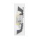 Handle-slop, m/o 96 mm, black color, with a chrome insert