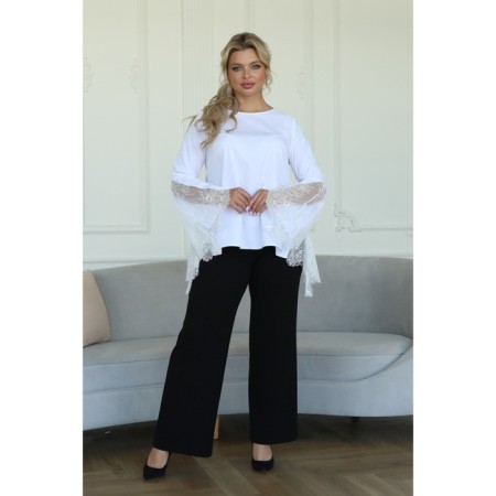 Female blouse, size 52, white color
