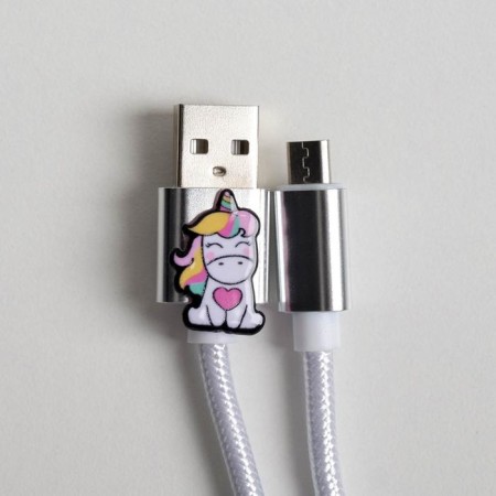 Set of USB cable - Micro USB and Sueter "Unicorn", 1 m-3