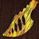 Wooden souvenir "ax", yellow leopard