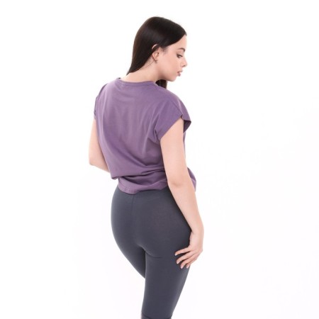 Female set (T -shirt/Bridges), purple/gray color, size 52-4