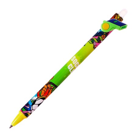 Gel pen 0.5 mm, with erased ink, blue, barcode on a piece, mix sport-2