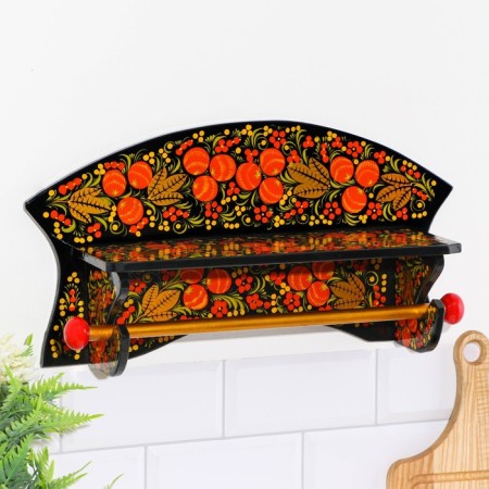 Shelf for towels, hohloma