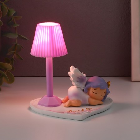 Souvenir plastic light "Sleeping baby-angel" mix 10.8x10.5x11 cm-3