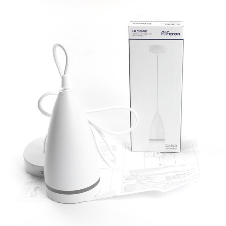 Ceiling light Feron HL3648, IP20, GX53, 15 W, 85x85x160 mm, white color-7