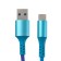 Cable Luazon, Type -C - USB, 2 A, 0.9 m, nylon braid, multi -colored