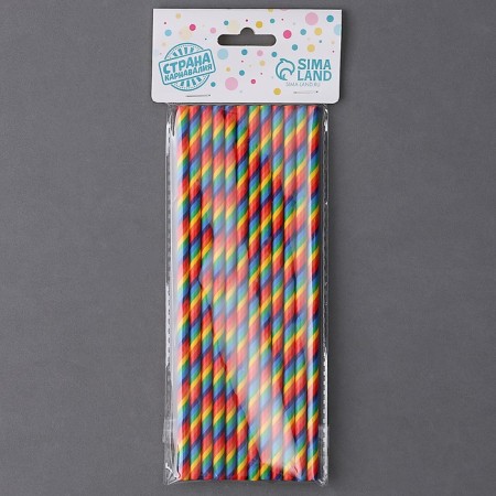 The pipe for the cocktail "Rainbow", a set of 12 pcs.-4