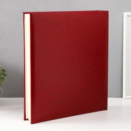 Photo album 29x32 cm. 50 sheets, "Classic" burgundy, claim. leather-1