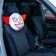 Pillow on the headrest Matech 18+ line, empty eyes, 30 x 30 x 10 cm, red