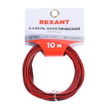 Acoustic REXANT cable, 2 x 0.35 mm², red-black, mini-Bukhta, 10 m