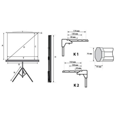 The screen on the triplege Lumien 153x203 cm, Master View LMV-100107, 4: 3, floor, roll-2