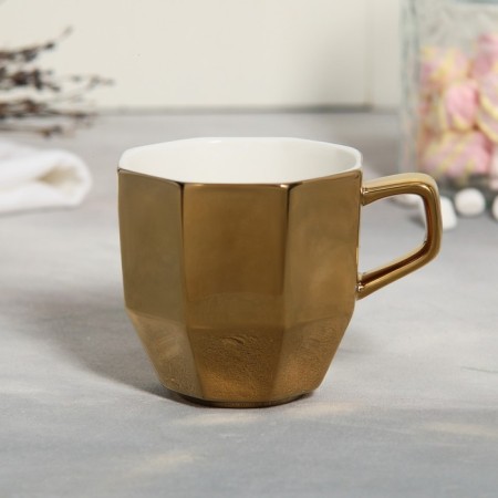 Tea couple Gold, mug 200 ml, saucer 13 cm-5