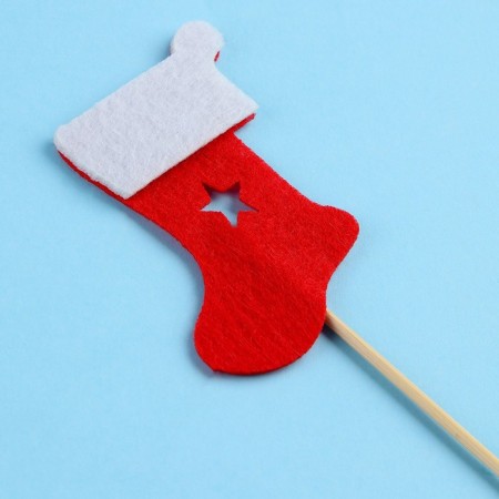 Skewers from the felt "New Year's boot", a set of 3 pcs.-2