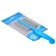 Delight comb, bilateral 24/37 teeth 25 mm, plastic handle, blue
