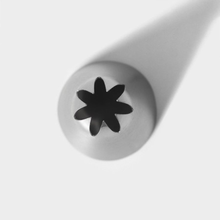 Confectionery nozzle "Closed star", D = 3 cm, exit 1.8 cm, stainless steel-4